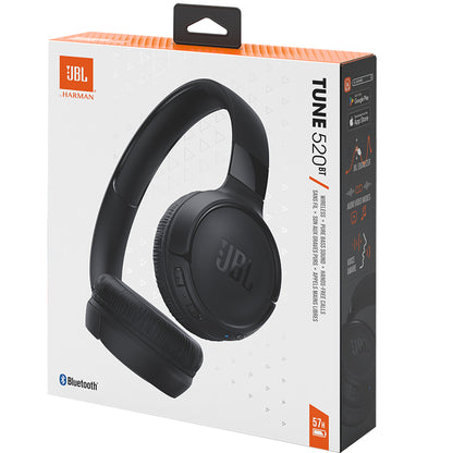 Bluetooth handsfree JBL Tune 520BT, MultiPoint, A2DP, μαύρο JBLT520BTBLK