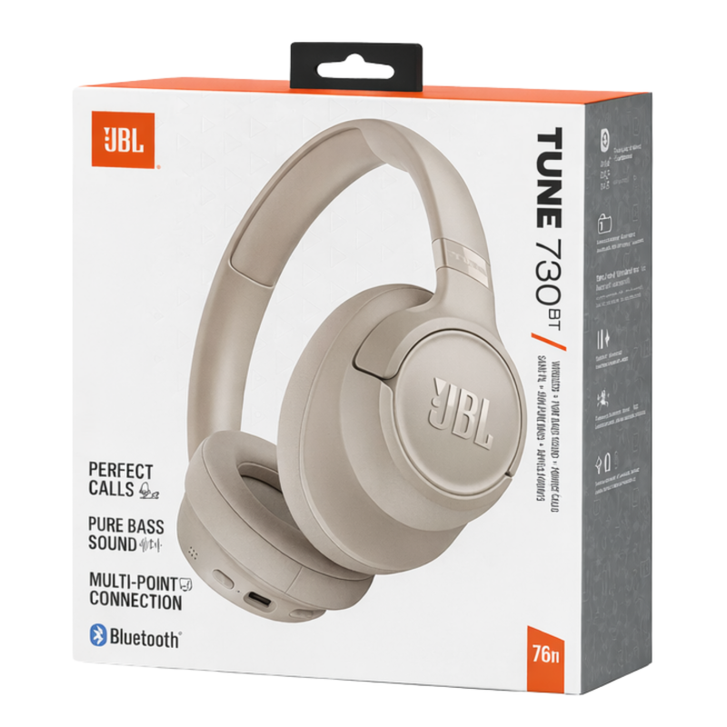 Handsfree Bluetooth JBL Tune 730BT, MultiPoint, A2DP, Μπεζ JBLT730BTBEG