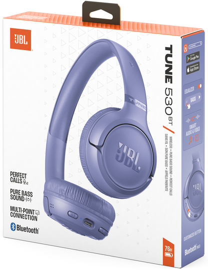 Handsfree Bluetooth JBL Tune 530BT, MultiPoint, A2DP, Μωβ