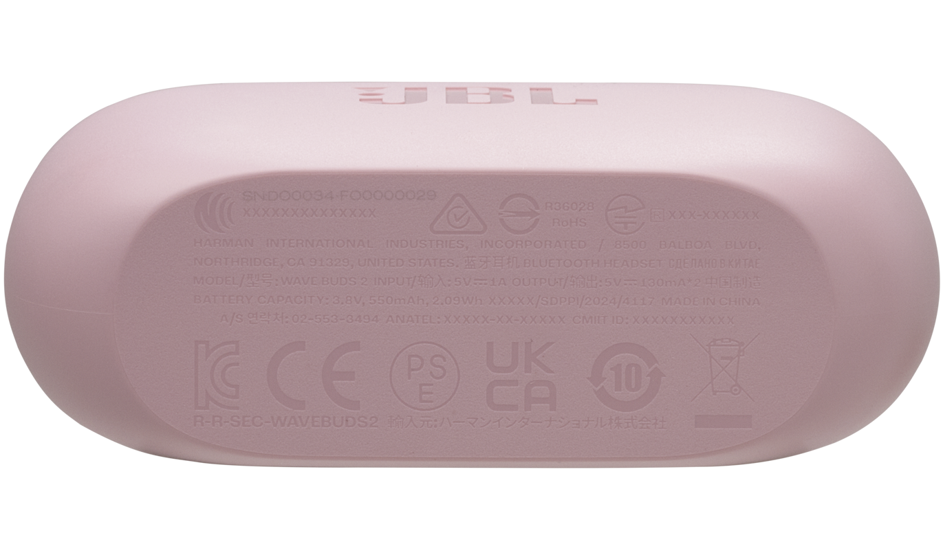 Handsfree Bluetooth JBL Wave Buds 2, TWS, ANC, MultiPoint, Ροζ JBLWBUDS2PIK