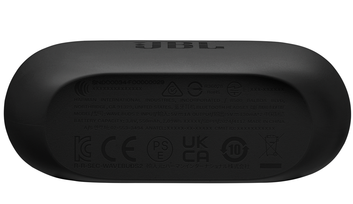 Handsfree Bluetooth JBL Wave Buds 2, TWS, ANC, MultiPoint, Μαύρο JBLWBUDS2BLK
