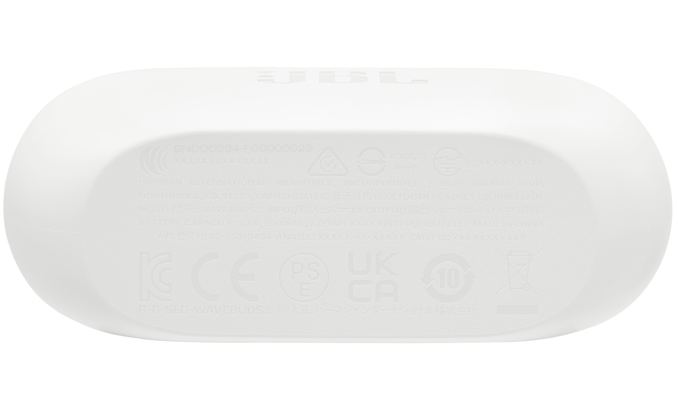 Handsfree Bluetooth JBL Wave Buds 2, TWS, ANC, MultiPoint, Λευκό JBLWBUDS2WHT