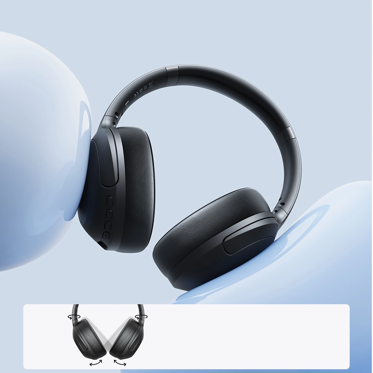 Bluetooth Handsfree Joyroom JR-JH2, A2DP, ANC, Black