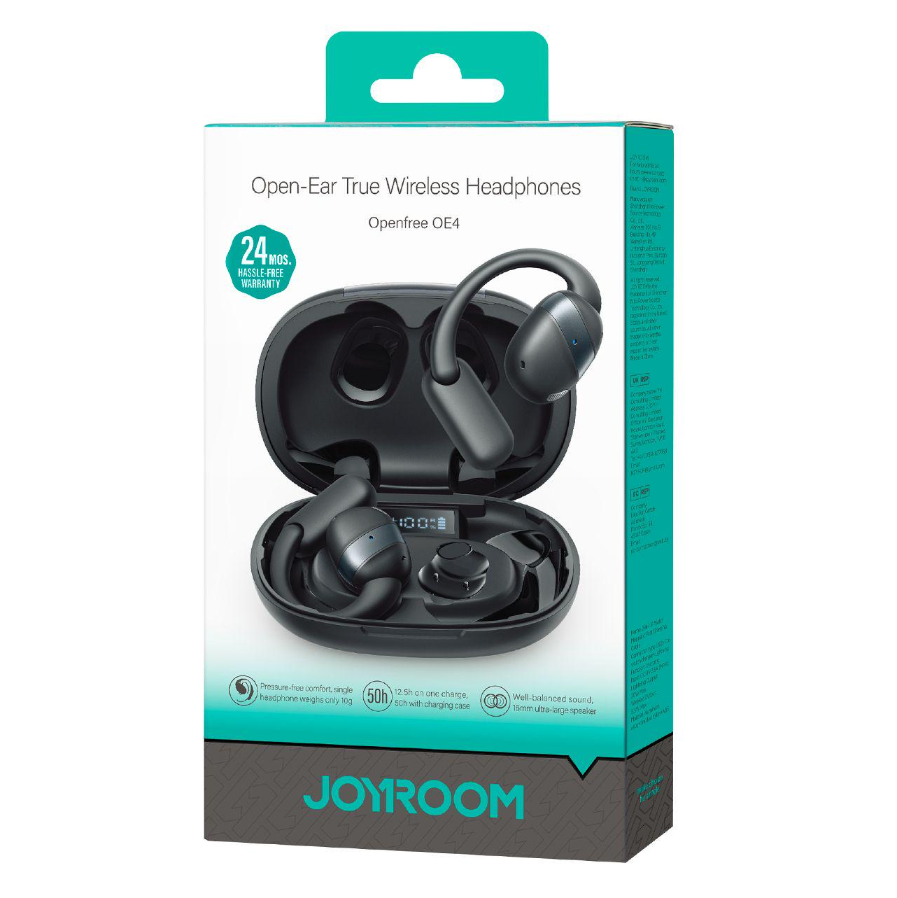 Handsfree Bluetooth Joyroom Open Ear JR-OE4, TWS, Μαύρο