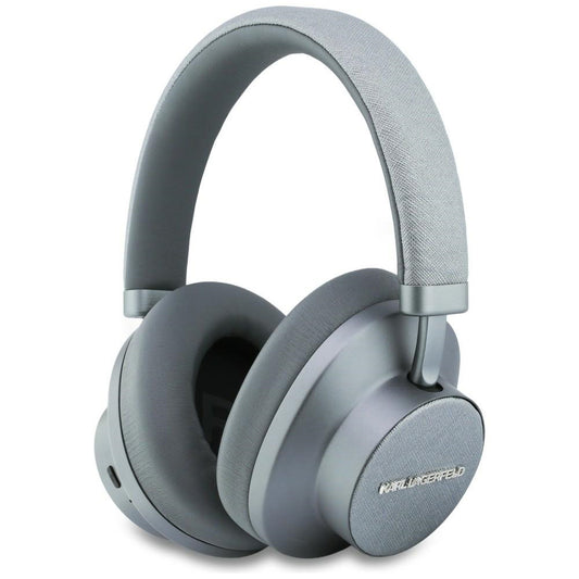 Handsfree Bluetooth Karl Lagerfeld Saffiano Elongated, A2DP, ANC, Γκρι
