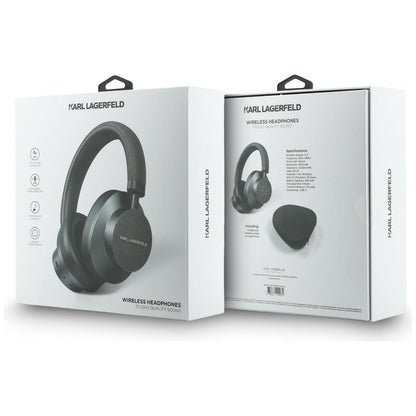 Handsfree Bluetooth Karl Lagerfeld Saffiano Elongated, A2DP, ANC, Γκρι