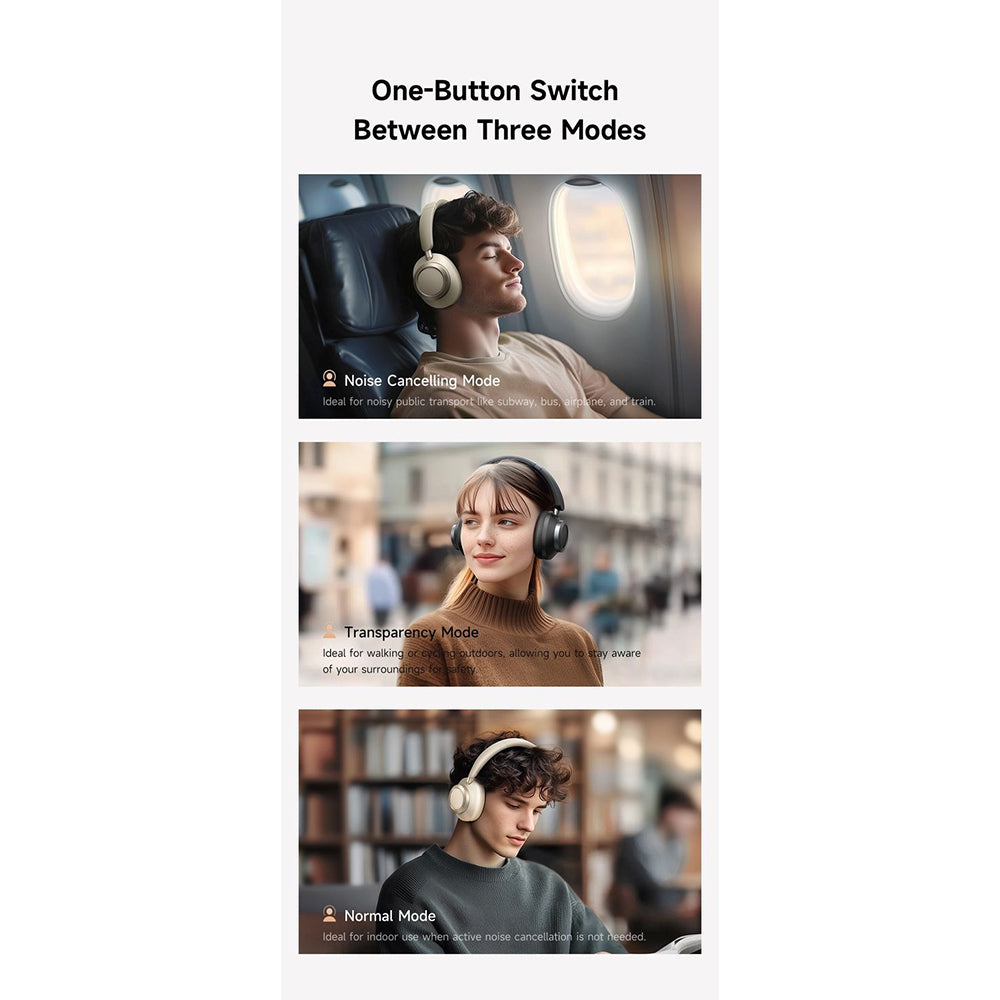 Handsfree Bluetooth McDodo HP-5821 T03, A2DP, ANC, Μπεζ