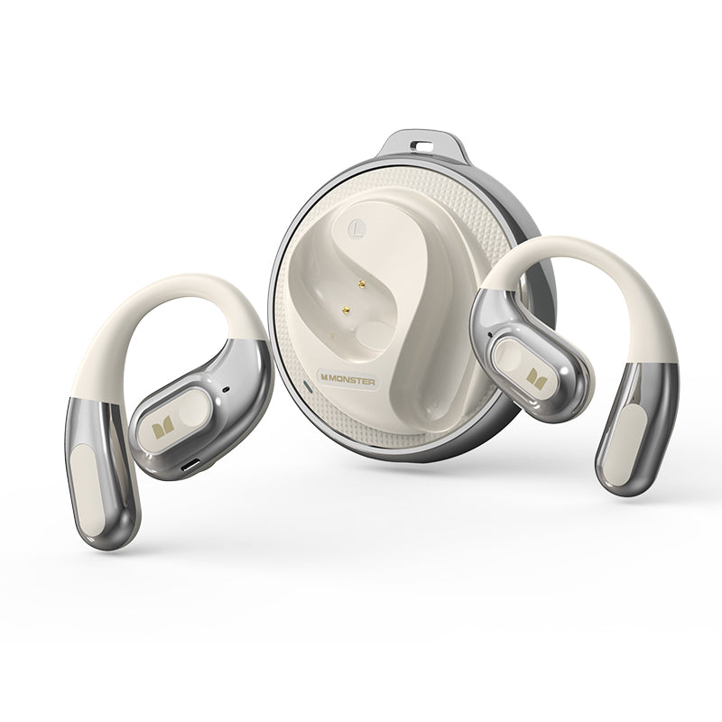 Handsfree Bluetooth Monster AC330 AI Μετάφραση, TWS, Λευκό
