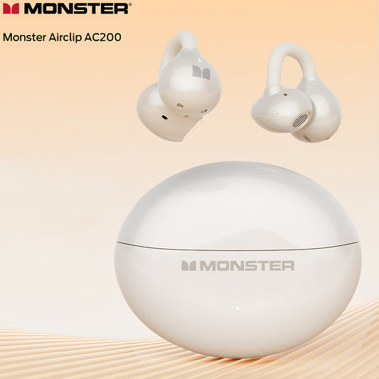 Ασύρματα ακουστικά Bluetooth Monster AirClip AC200, TWS, Ανοιχτό Κρεμ