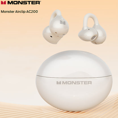 Ασύρματα ακουστικά Bluetooth Monster AirClip AC200, TWS, Ανοιχτό Κρεμ
