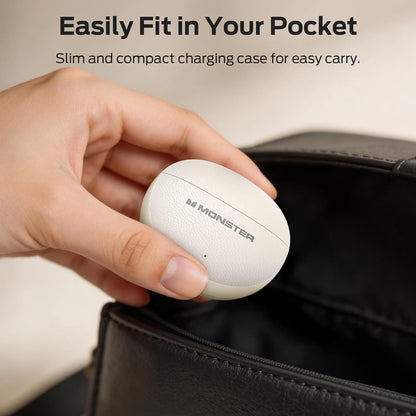 Handsfree Bluetooth Monster N-Lite 310, TWS, Light Cream