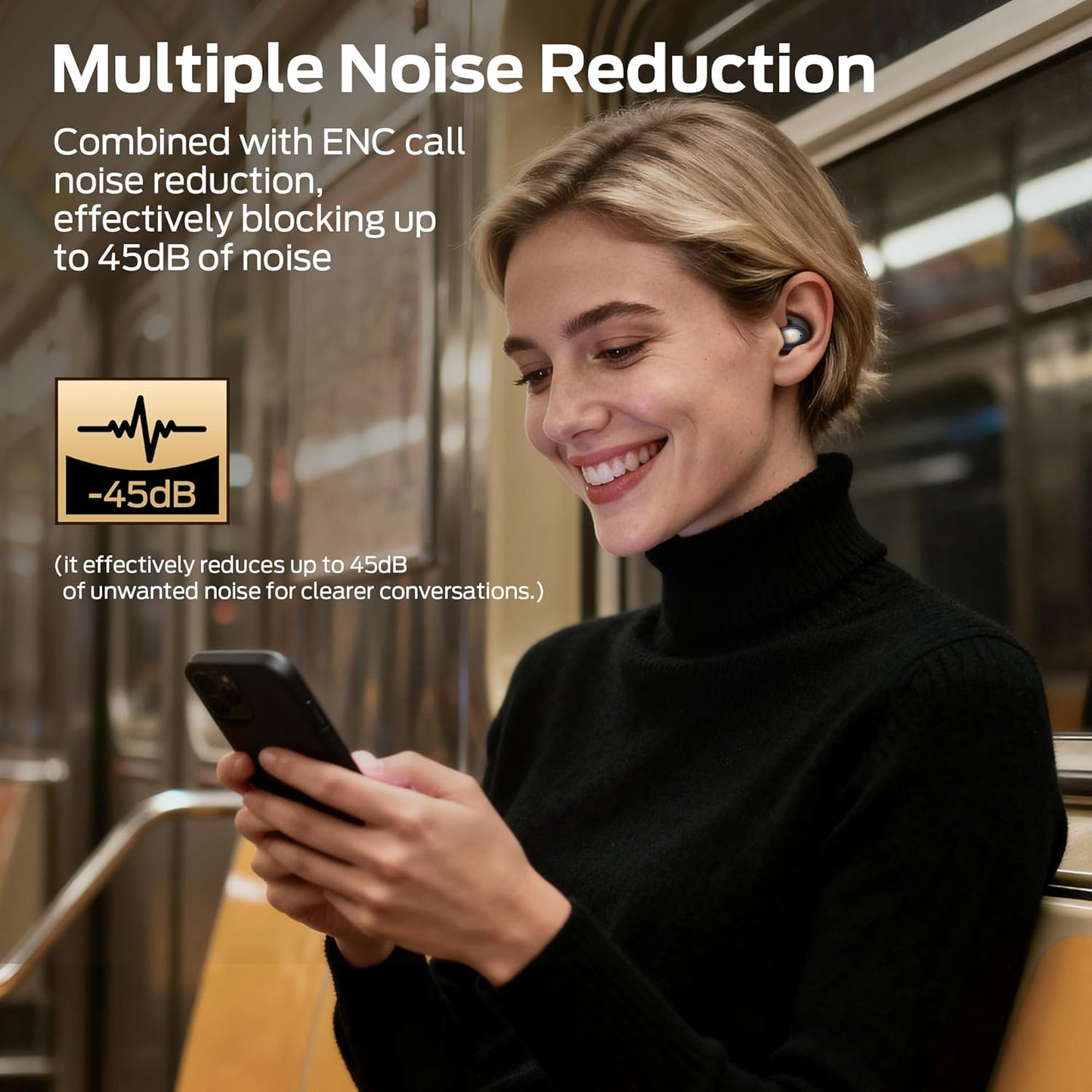Ασύρματα ακουστικά Bluetooth Monster Sleep Ear100, TWS, Μαύρο