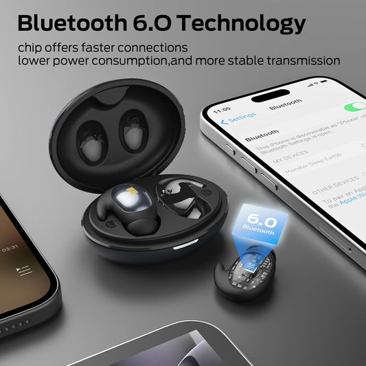 Ασύρματα ακουστικά Bluetooth Monster Sleep Ear100, TWS, Μαύρο
