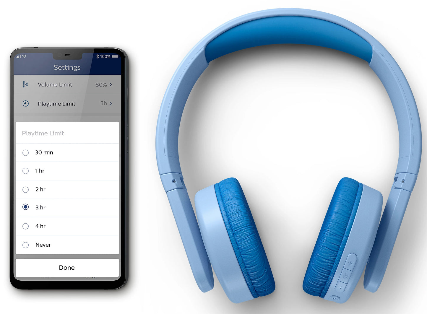 Handsfree Bluetooth Philips Kids, A2DP, Μπλε TAK4206BL/00
