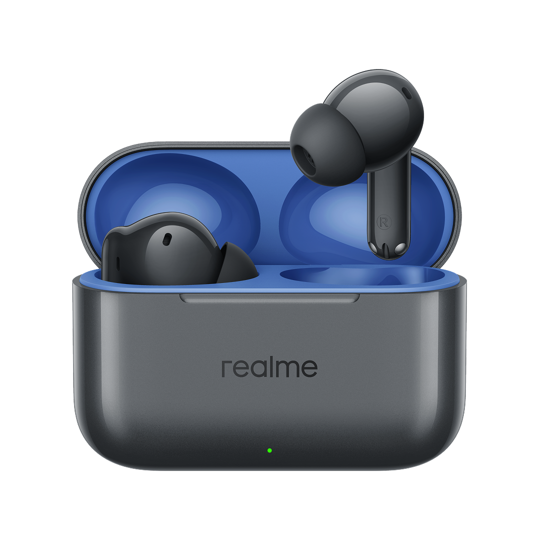 Handsfree Bluetooth Realme Buds T200, TWS, ANC, MultiPoint, Γκρι