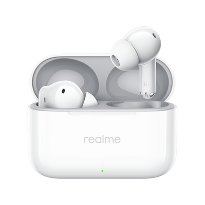 Realme Buds T200 Bluetooth Handsfree, TWS, ANC, MultiPoint, White