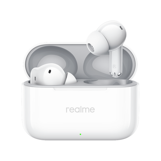 Handsfree Bluetooth Realme Buds T200, TWS, ANC, MultiPoint, Λευκό