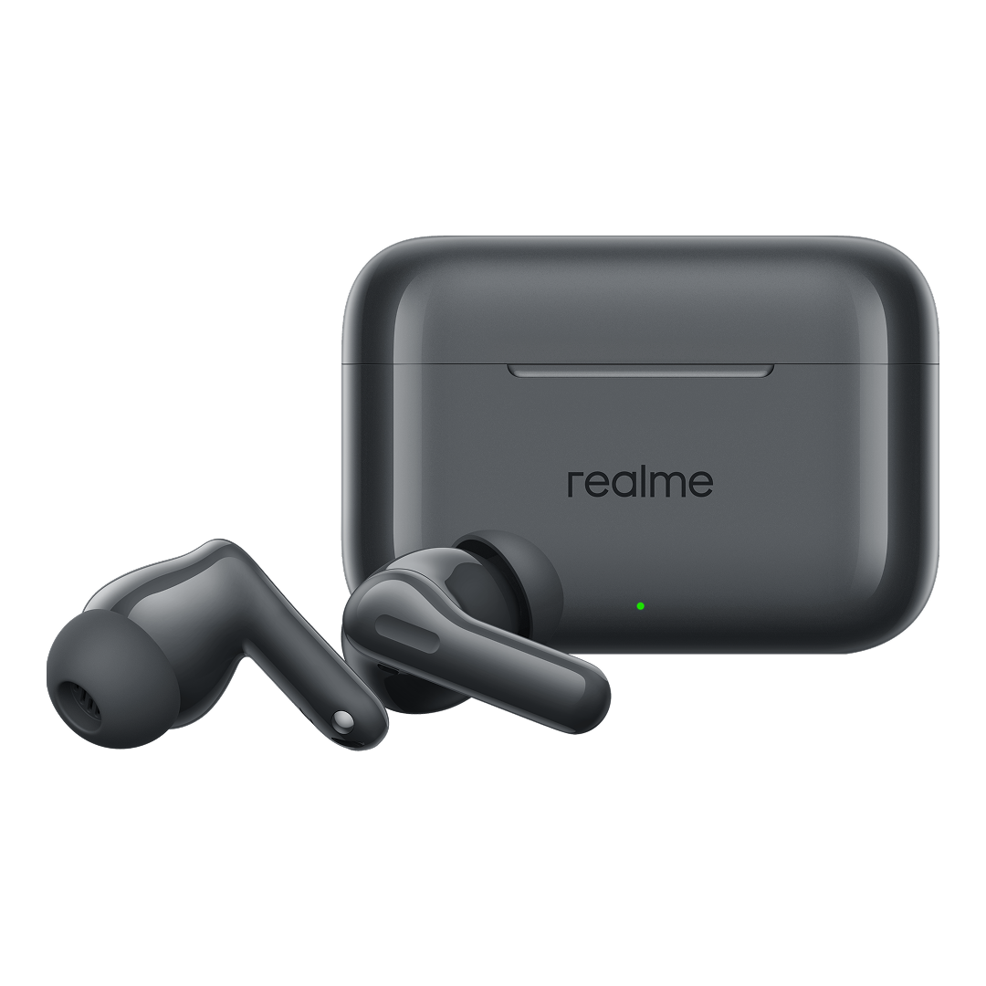 Handsfree Bluetooth Realme Buds T200, TWS, ANC, MultiPoint, Γκρι