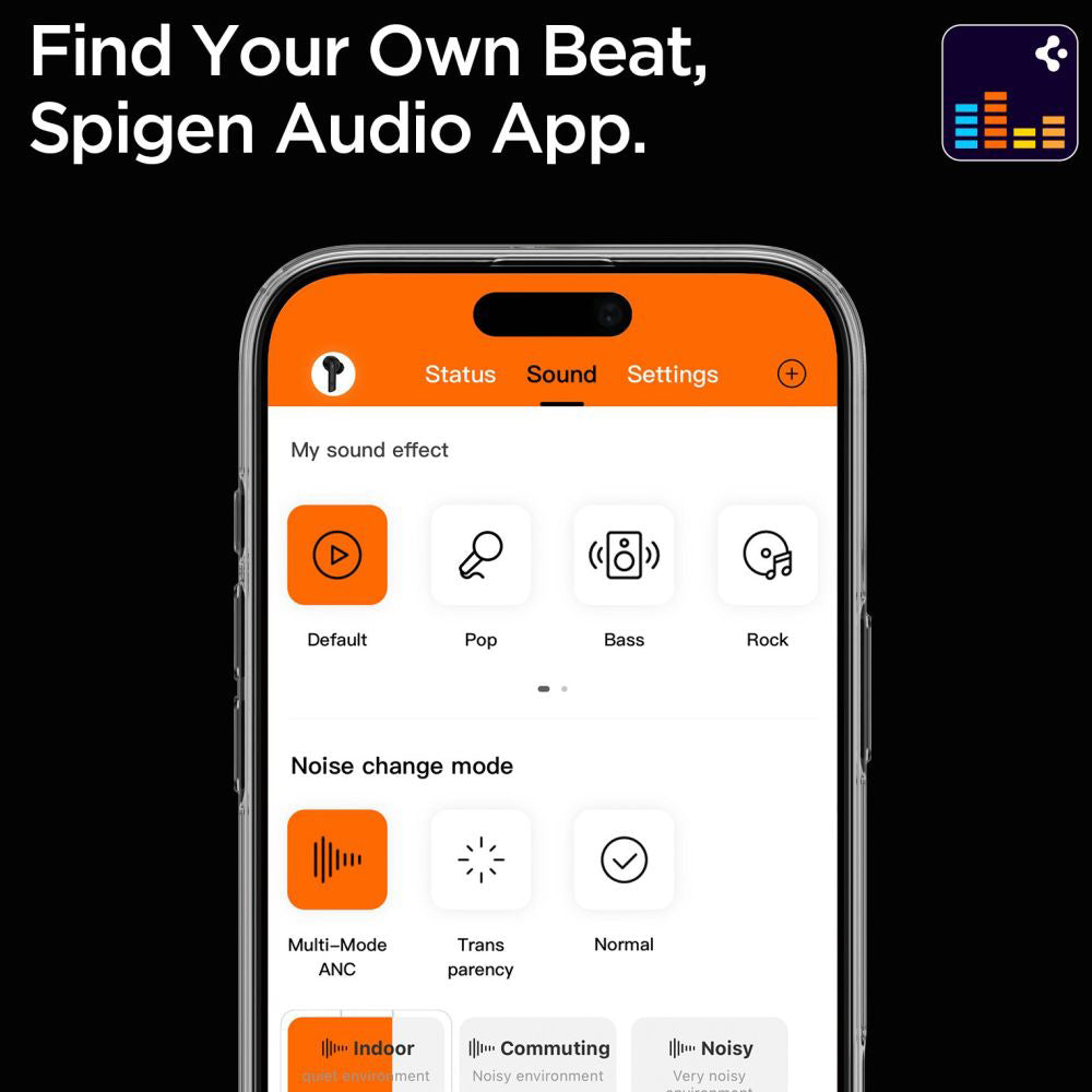 Handsfree Bluetooth Spigen SA2401, TWS, ANC, Μαύρο