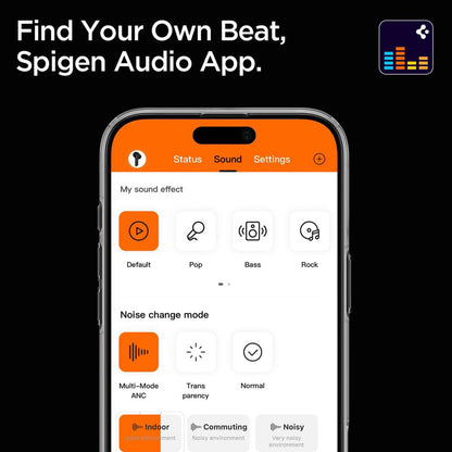 Handsfree Bluetooth Spigen SA2403, A2DP, ANC, Μαύρο ASD09691