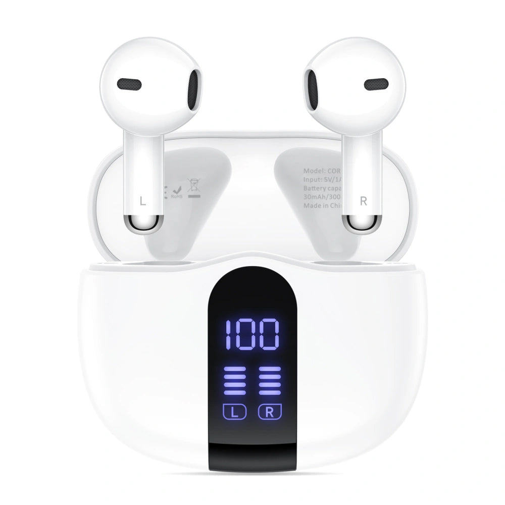 Ασύρματο ακουστικό Bluetooth Tech-Protect Ultraboost Core G2, TWS, Λευκό