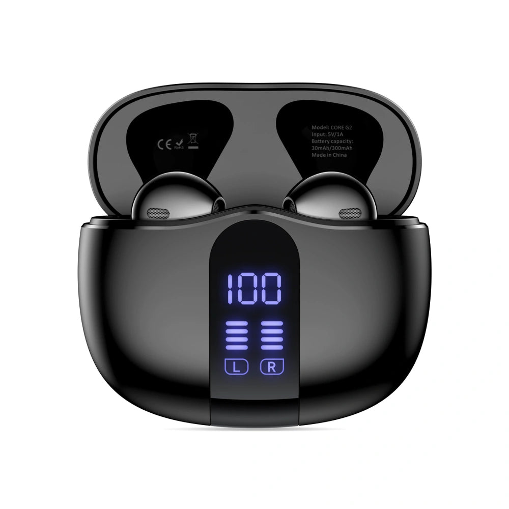 Ασύρματο ακουστικό Bluetooth Tech-Protect Ultraboost Core G2, TWS, Μαύρο