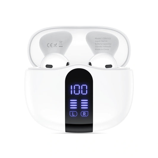 Ασύρματο ακουστικό Bluetooth Tech-Protect Ultraboost Core G2, TWS, Λευκό