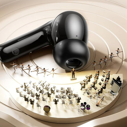 Handsfree Bluetooth Techsuit CW3 WaveBeat 100, TWS, ANC, Μαύρο