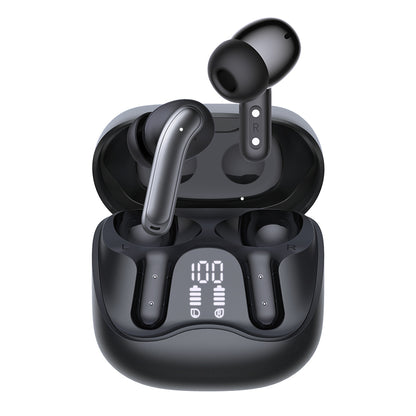 Handsfree Bluetooth Techsuit CW5 EchoFit Pro, TWS, ANC, MultiPoint, Μαύρο
