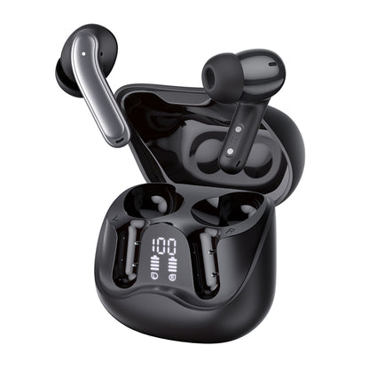 Handsfree Bluetooth Techsuit CW5 EchoFit Pro, TWS, ANC, MultiPoint, Μαύρο