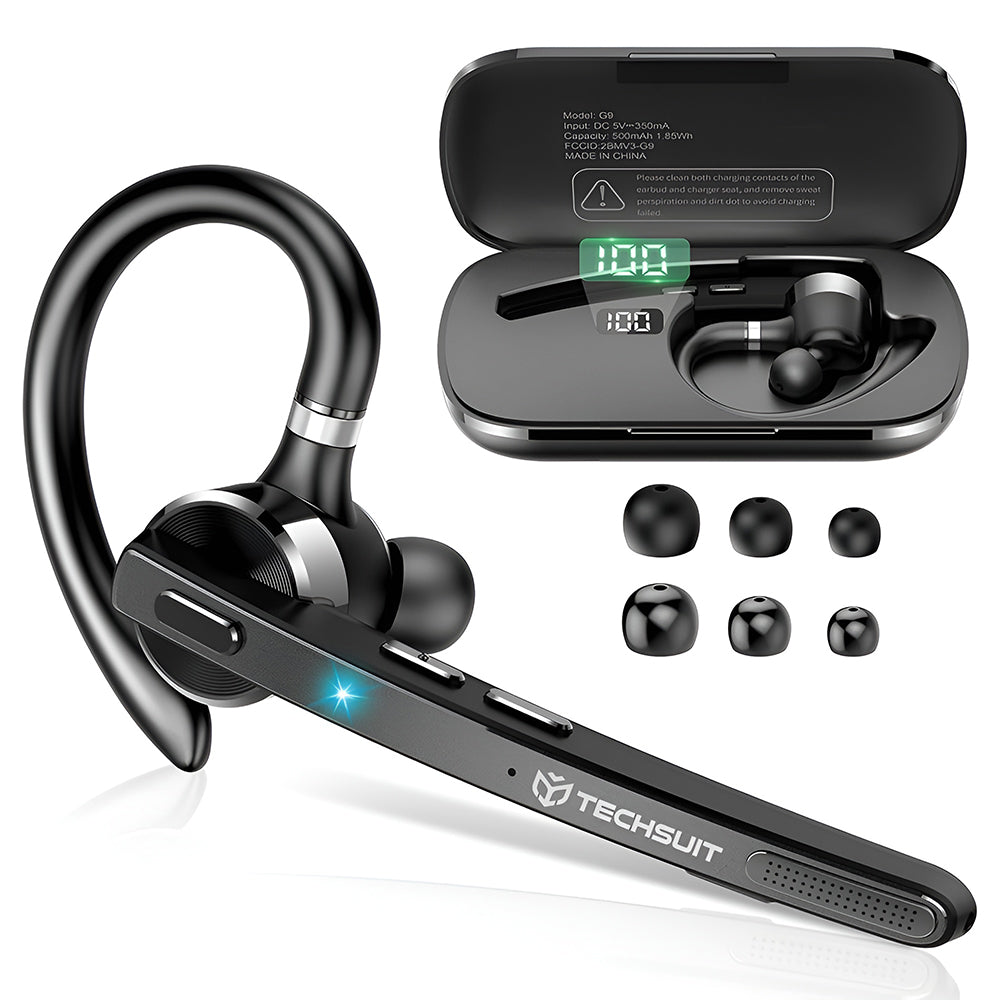 Handsfree Bluetooth Techsuit G9 TalkZen, A2DP, Μαύρο