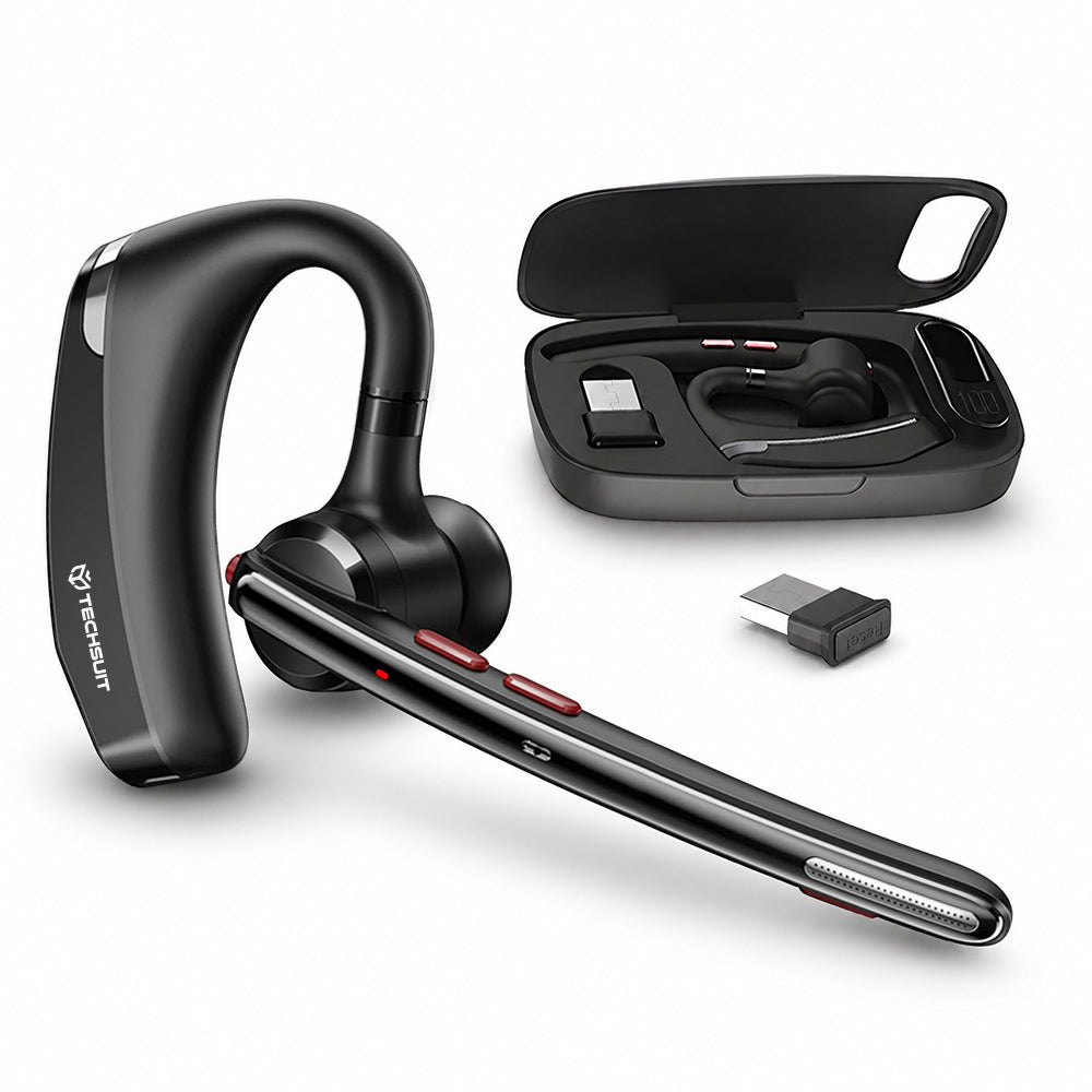 Ακουστικό Call Center Bluetooth Techsuit SoundForce Pro G10, A2DP, Μαύρο