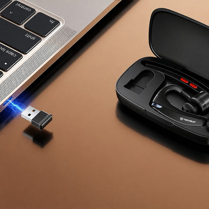 Ακουστικό Call Center Bluetooth Techsuit SoundForce Pro G10, A2DP, Μαύρο
