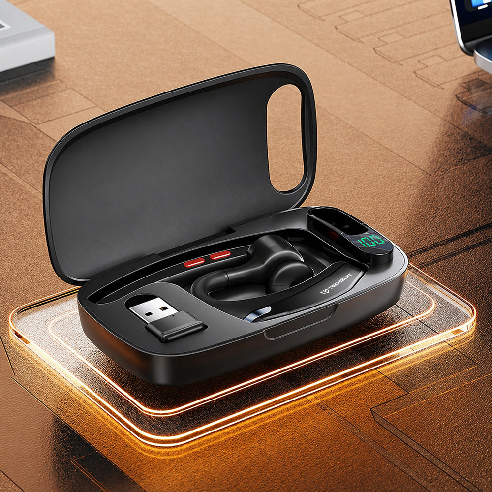 Ακουστικό Call Center Bluetooth Techsuit SoundForce Pro G10, A2DP, Μαύρο