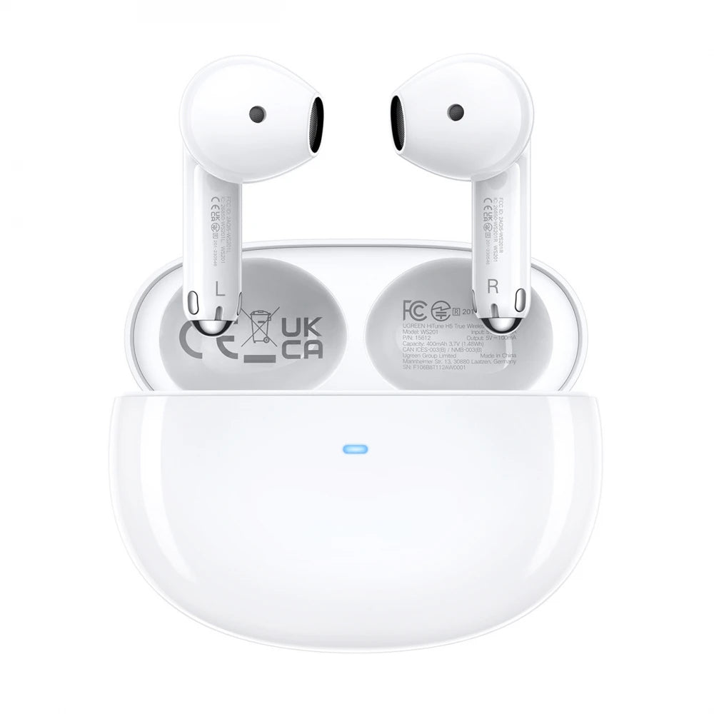 Handsfree Bluetooth UGREEN HiTune H5 WS201, TWS, Λευκό
