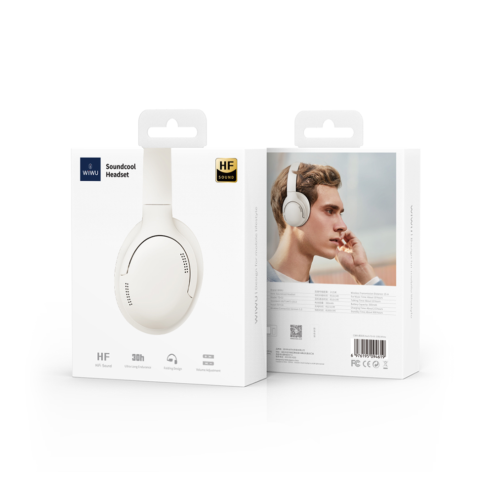 Bluetooth handsfree WiWu TD-02, A2DP, λευκό 