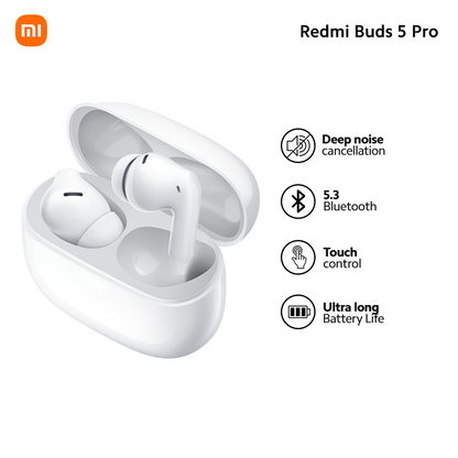 Bluetooth handsfree Xiaomi Redmi Buds 5 Pro, TWS, ANC, λευκό BHR7662GL