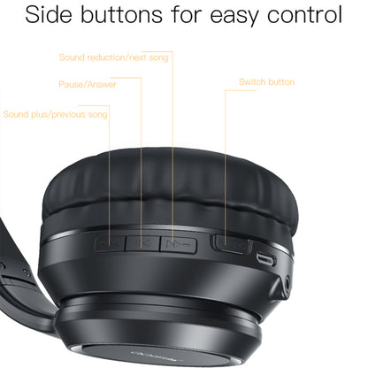 Handsfree Bluetooth Yesido EP03, A2DP, Μαύρο