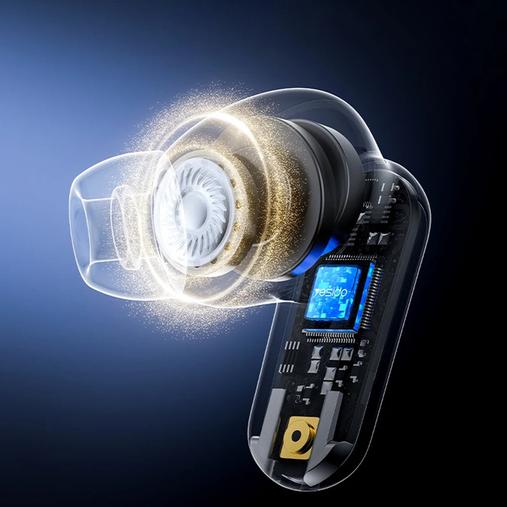 Handsfree Bluetooth Yesido TWS38, TWS, Μαύρο