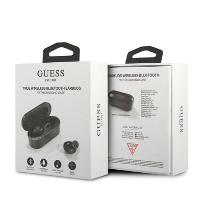 Handsfree Bluetooth Guess Classic Logo, TWS, Μαύρο