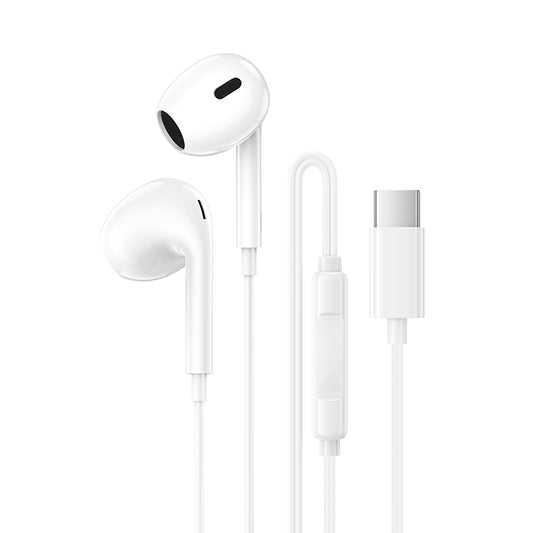 Ακουστικά handsfree USB-C Borofone BM100 Max Fuente, Λευκό