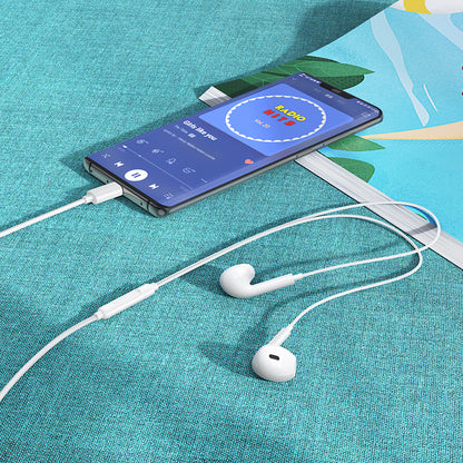 Ακουστικά handsfree USB-C Borofone BM100 Max Fuente, Λευκό