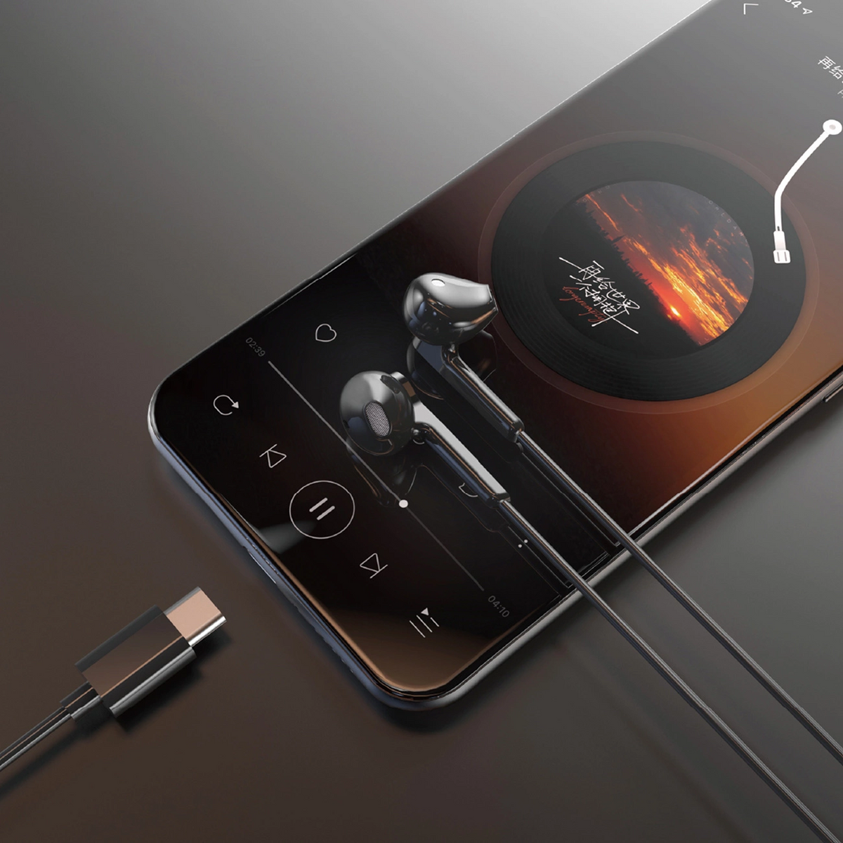 Handsfree USB-C Dudao X3C, Black