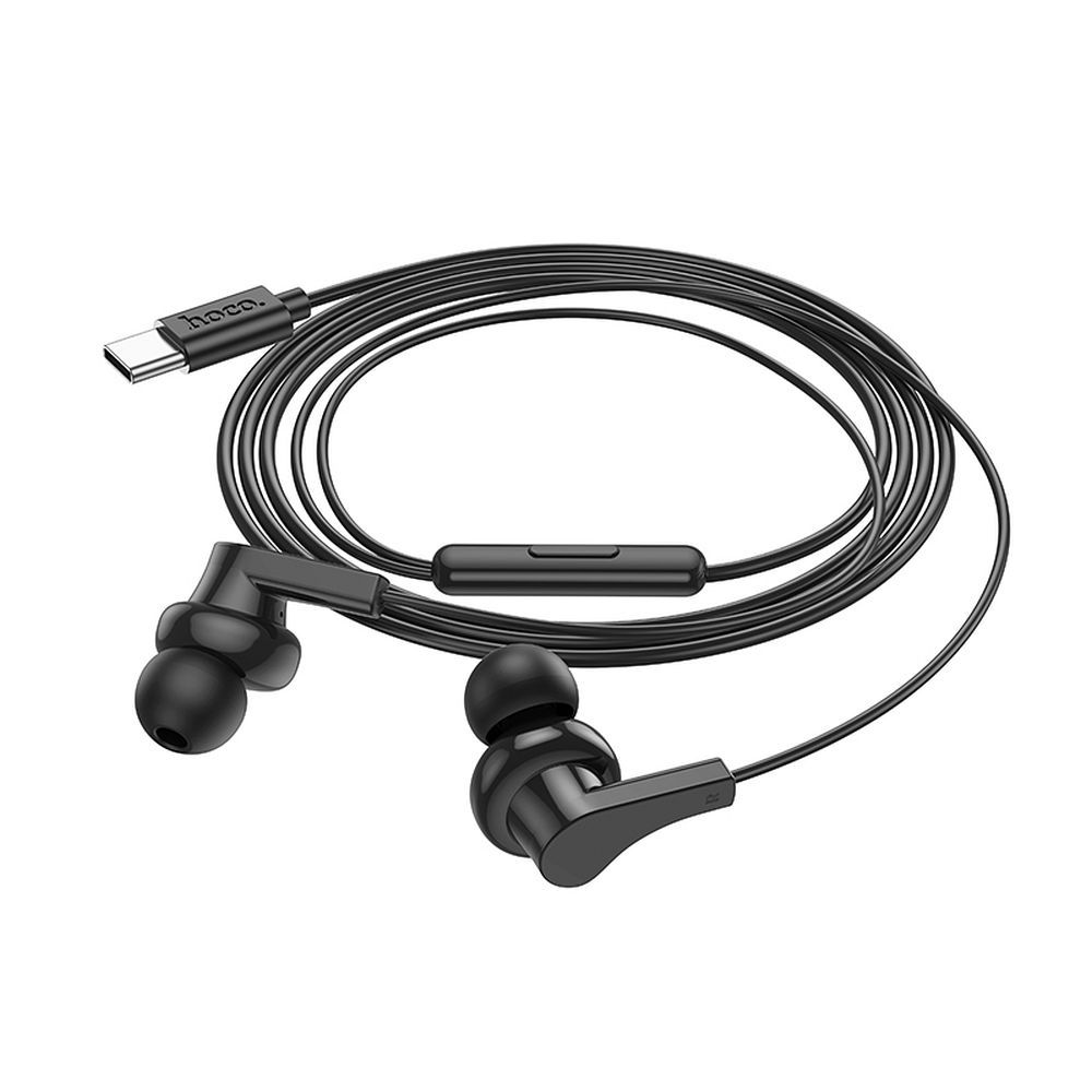 Handsfree USB-C HOCO M114, Μαύρο 