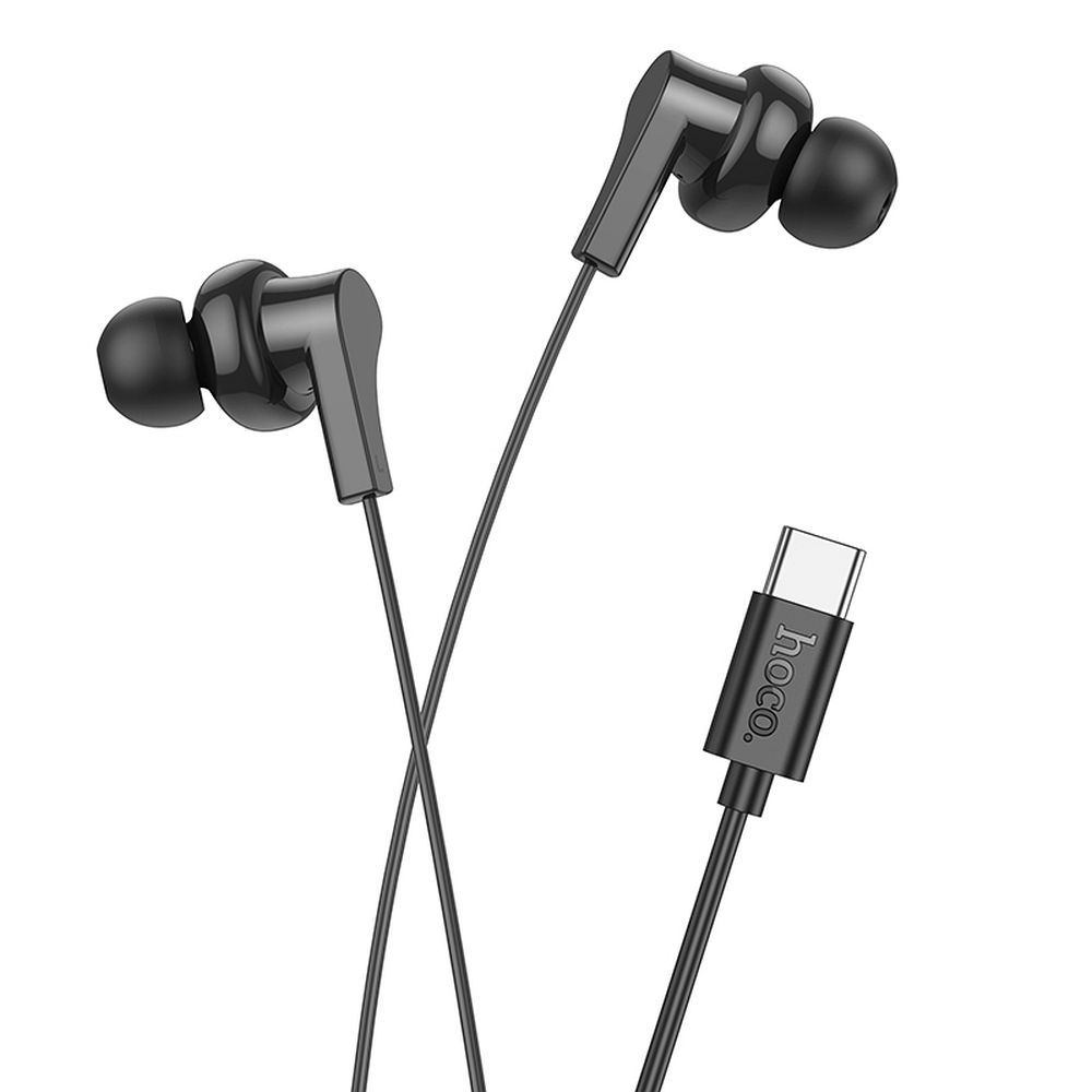 Handsfree USB-C HOCO M114, Μαύρο 