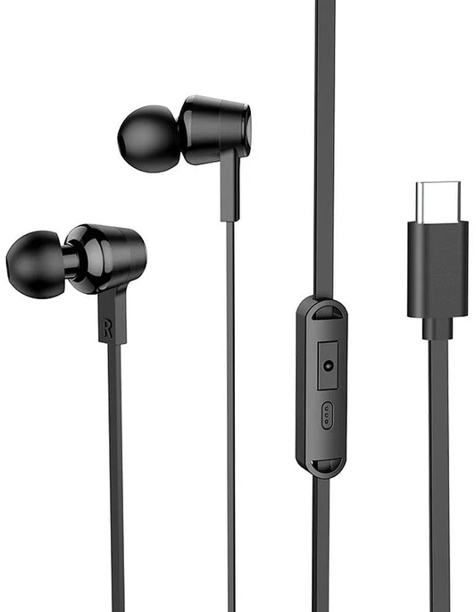 Handsfree USB-C HOCO M86, Μαύρο
