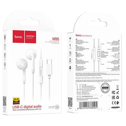 Handsfree USB-C HOCO M95, White