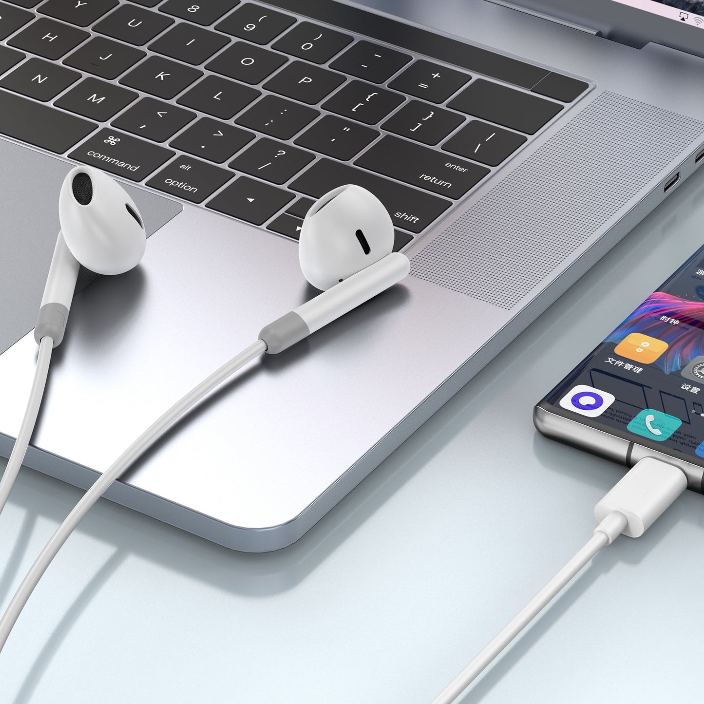 Handsfree USB-C WiWu EB314, Λευκό 