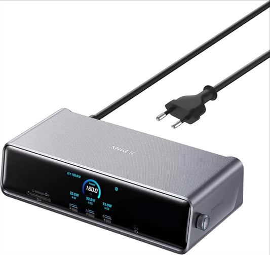 Πολυλειτουργικός Hub Anker Prime, 3 x USB-A - 4 x USB-C - 1 x Display Port - 2 x HDMI - 1 x Jack 3.5mm - 1 x RJ45 - 1 x SD - 1 x microSD, Γκρι A83B33A1