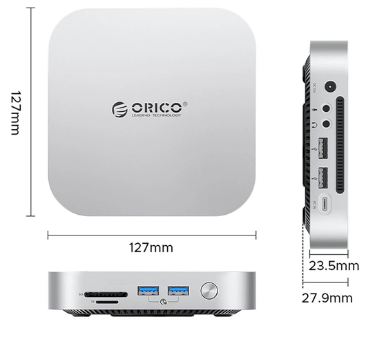 Πολυλειτουργικός Hub Orico MiniLink M49P για Apple Mac Mini M4, 9σε1, Ασημί